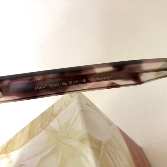 Never Worn Maui Jim Rose Capri Purple Havana Sunnies With Trifold Case No Cloth - Picture 9 of 10